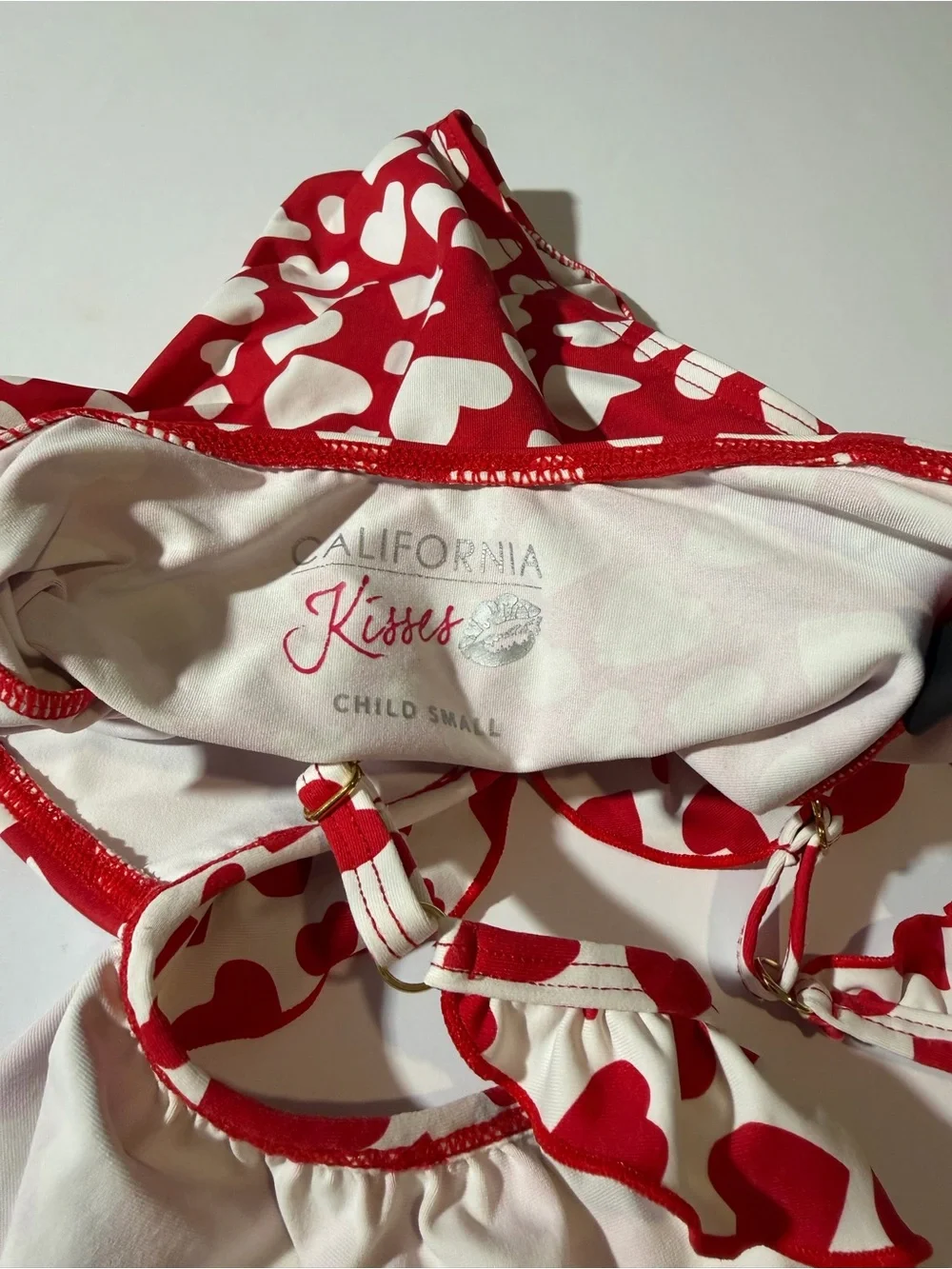 Girls Red Heart Print Dancewear leotard CS